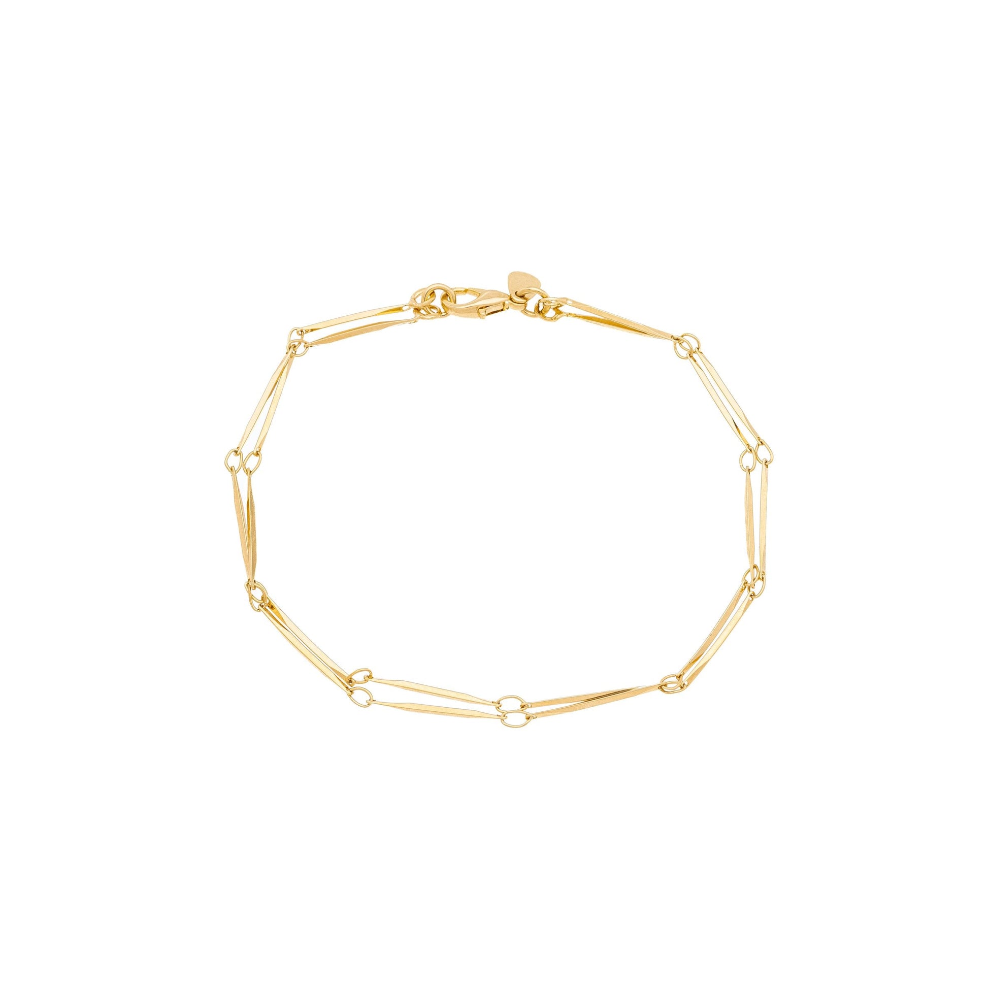 Pulseira dupla de palitos banhada a ouro 18k - Biju & Cia.