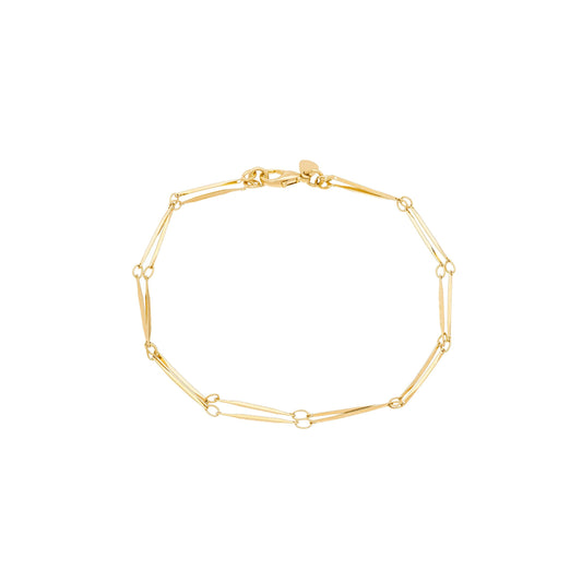 Pulseira dupla de palitos banhada a ouro 18k - Biju & Cia.