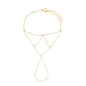 Pulseira handchain banhada a ouro 18k