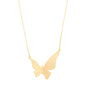 Gargantilha de borboleta lisa banhada a ouro 18k - Biju & Cia.