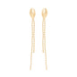 Brinco com correntes de bolinha banhado a ouro 18k