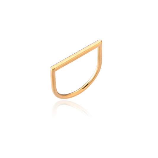 Anel liso banhado a ouro 18k - Biju & Cia.