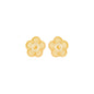 Brinco flor banhado a ouro 18k - Biju & Cia.