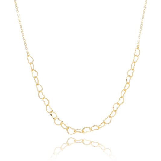 Gargantilha choker de corações banhada a ouro 18k - Biju & Cia.