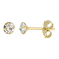 Brinco de ponto de luz de 4mm banhado a ouro 18k - Biju & Cia.