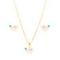 Conjunto elefante resinado banhado a ouro 18k - Biju & Cia.