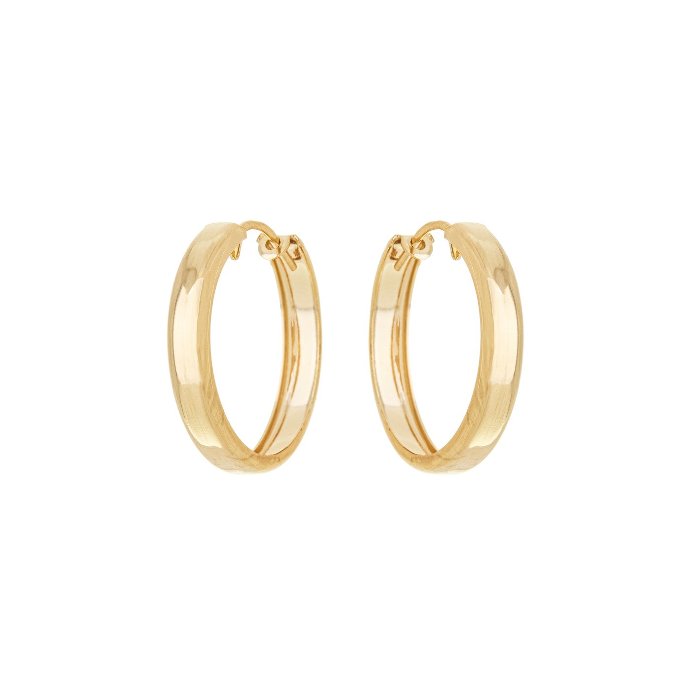 Argola lisa passante banhada a ouro 18k - Biju & Cia.