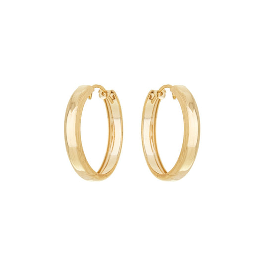 Argola lisa passante banhada a ouro 18k - Biju & Cia.