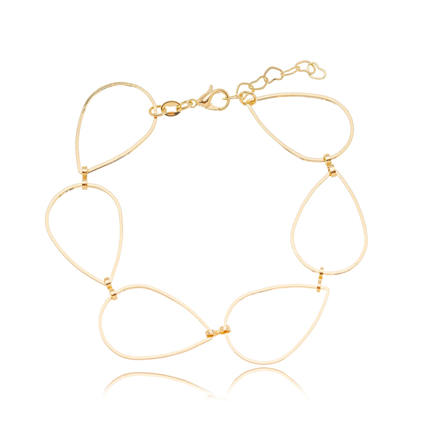 Pulseira gotas banhada a ouro 18k
