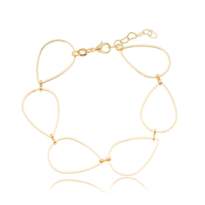 Pulseira gotas banhada a ouro 18k