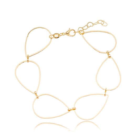 Pulseira gotas banhada a ouro 18k