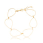 Pulseira gotas banhada a ouro 18k
