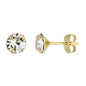 Brinco com pedra de 6mm banhado a ouro 18k - Biju & Cia.