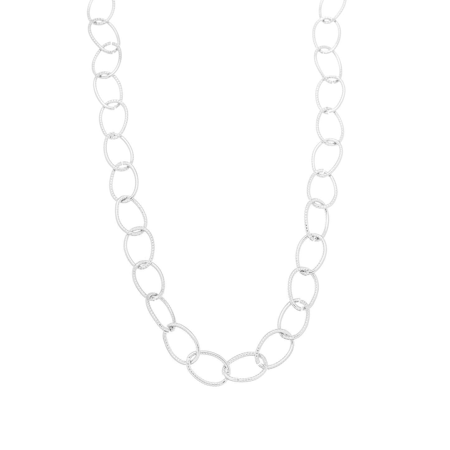Gargantilha choker de elos em aço inox - Biju & Cia.