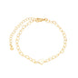 Pulseira com corações banhada a ouro 18k