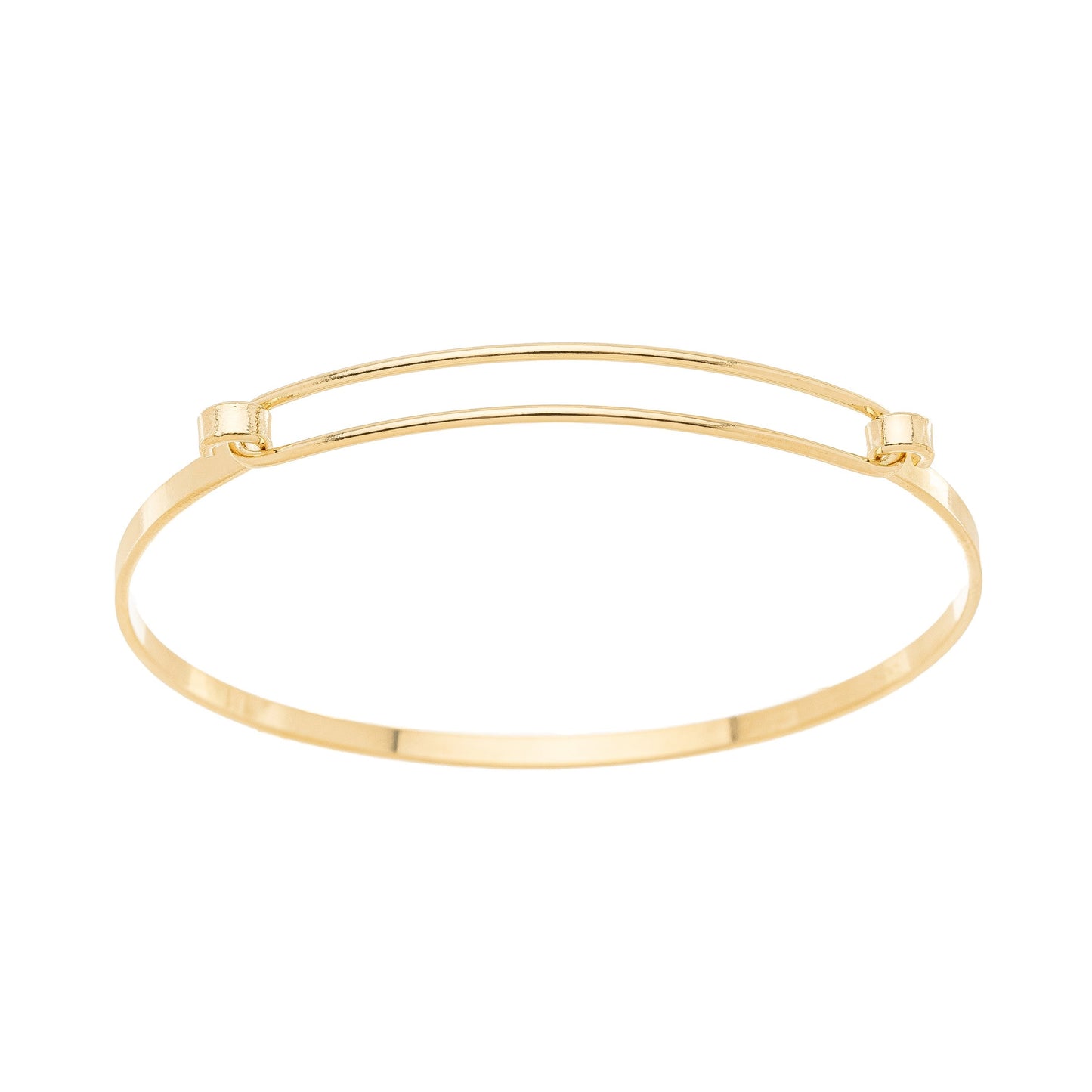 Bracelete liso banhado a ouro 18k - Biju & Cia.