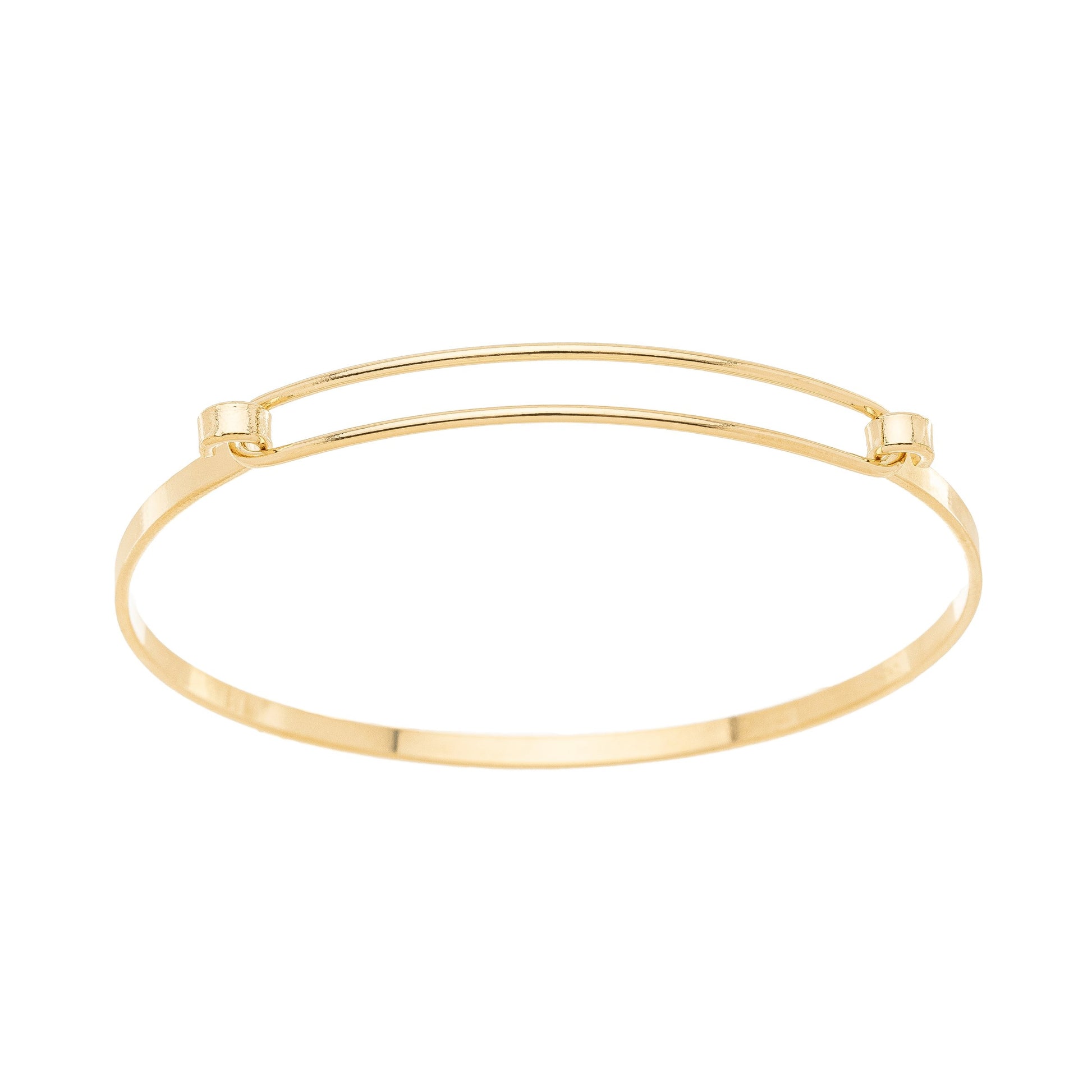 Bracelete liso banhado a ouro 18k - Biju & Cia.