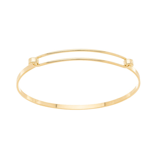 Bracelete liso banhado a ouro 18k - Biju & Cia.