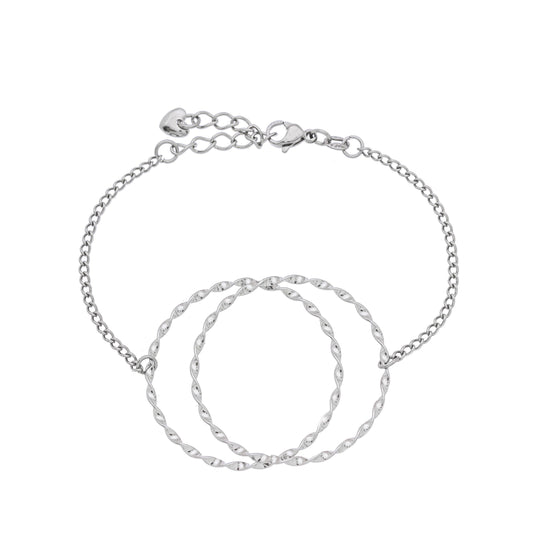 Pulseira aro torcido em aço inox - Biju & Cia.