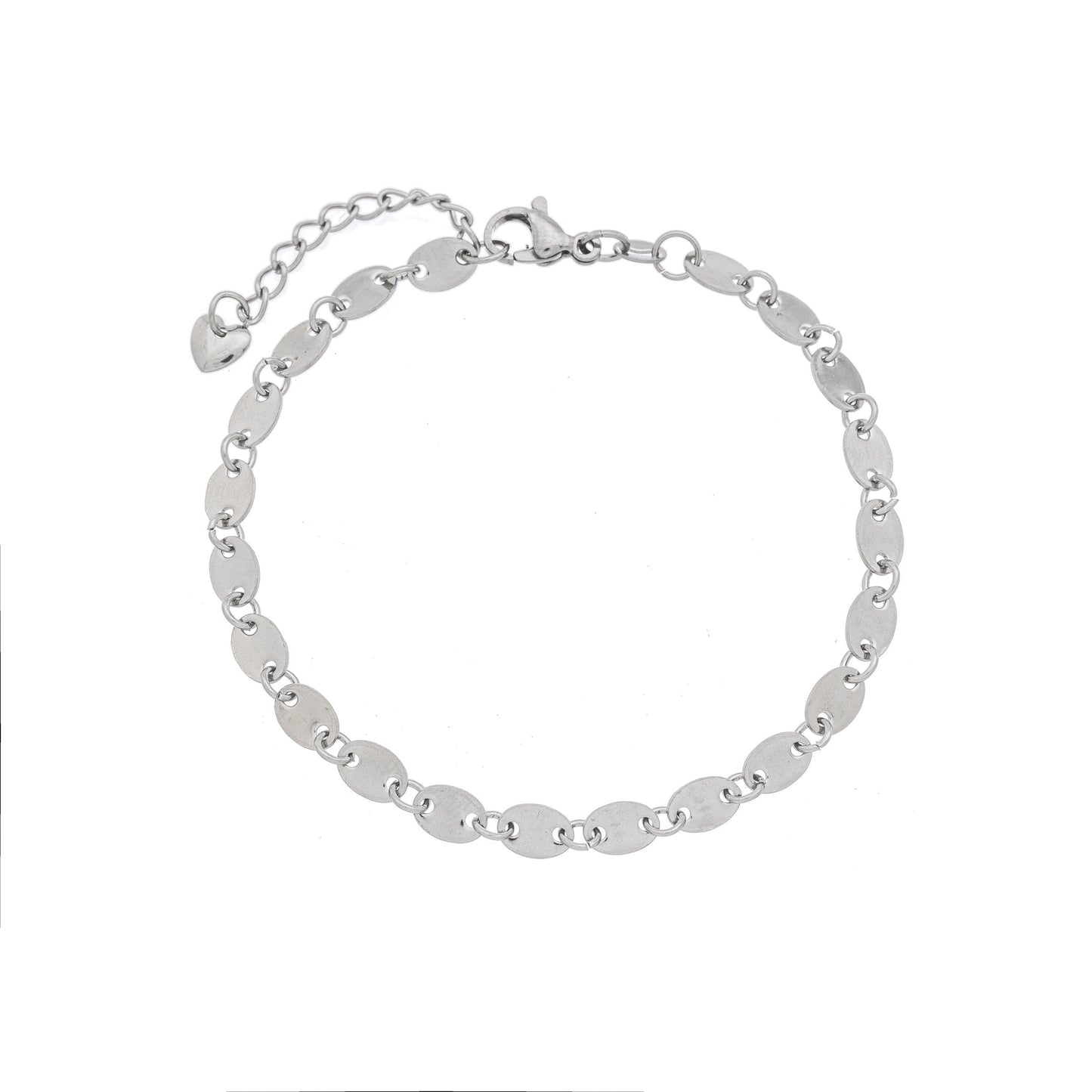 Pulseira oval em aço inox - Biju & Cia.