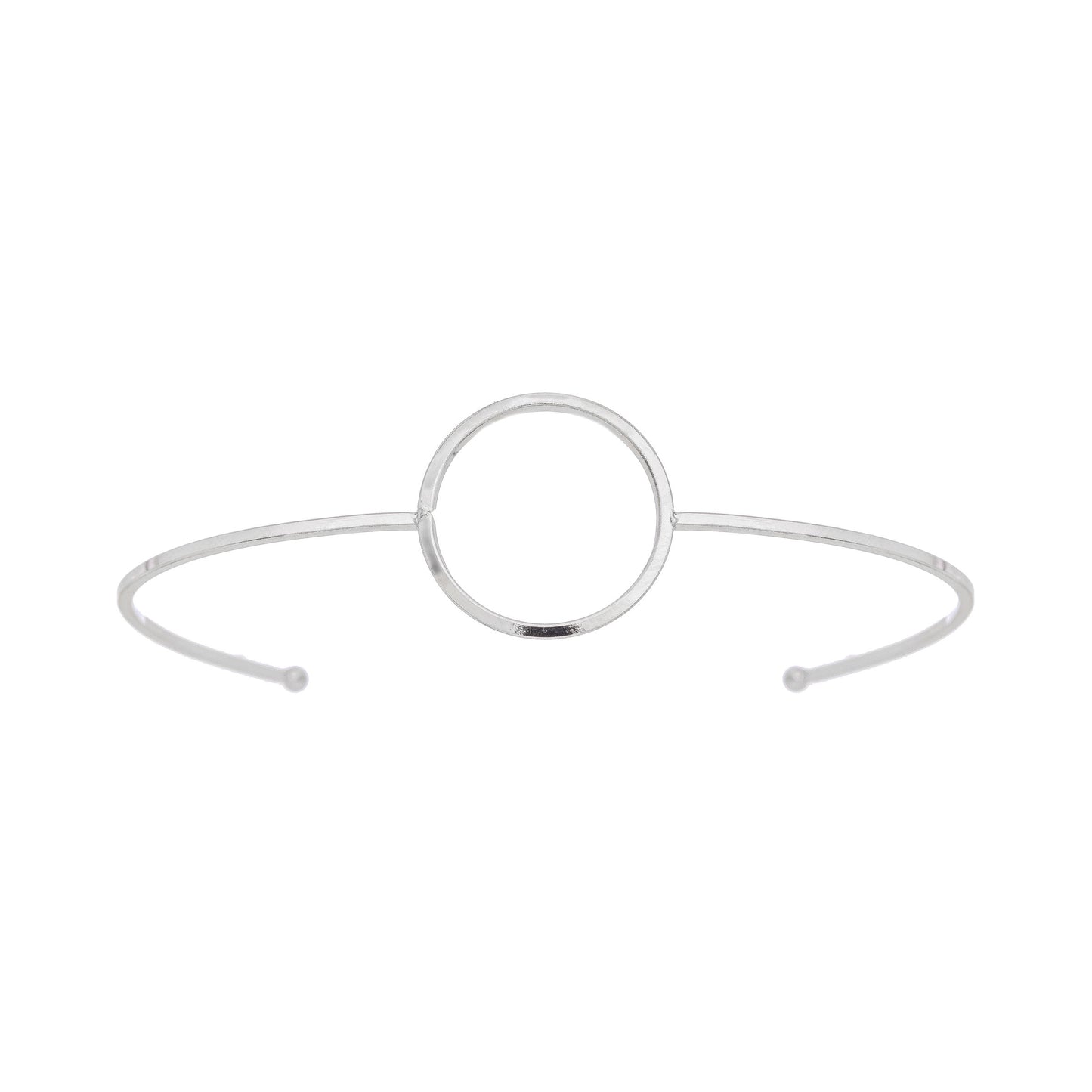 Bracelete com aro vazado em aço inox