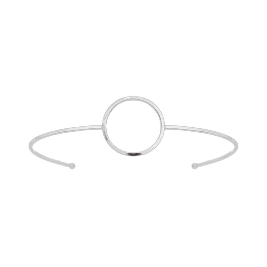 Bracelete com aro vazado em aço inox