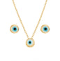 Conjunto olho grego banhado a ouro 18k - Biju & Cia.