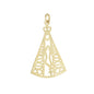 Pingente de Nossa Senhora de Aparecida banhado a ouro 18k - Biju & Cia.