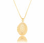 Gargantilha relicário oval banhada a ouro 18k - Biju & Cia.