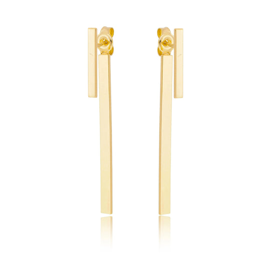 Brinco de palito banhado a ouro 18k - Biju & Cia.