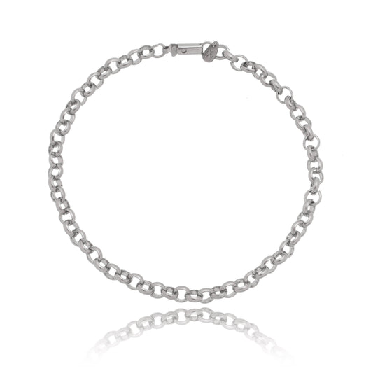 Pulseira elo português em aço inox