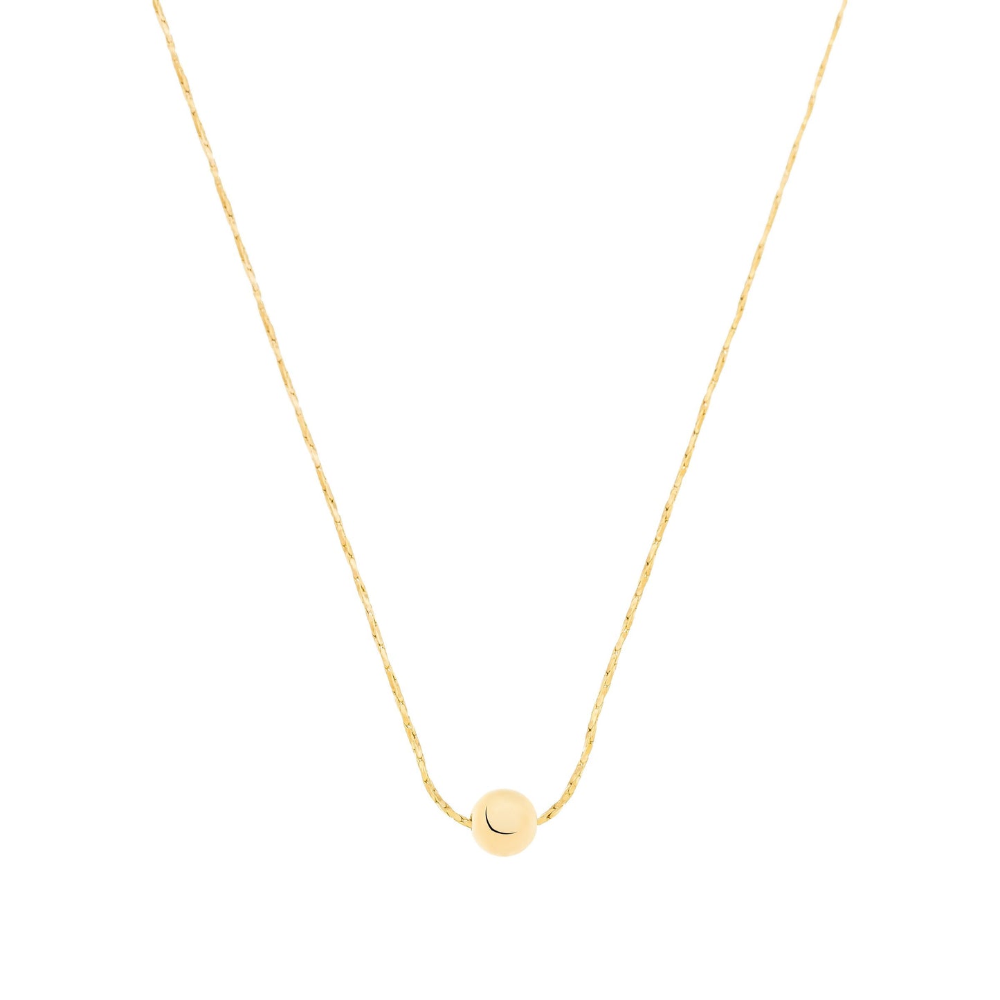 Gargantilha bola banhada a ouro 18k - Biju & Cia.