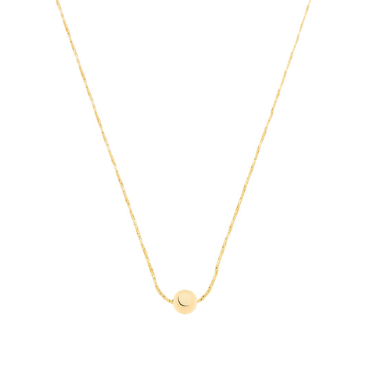 Gargantilha bola banhada a ouro 18k - Biju & Cia.