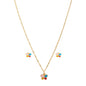 Conjunto infantil de borboleta resinado banhado a ouro 18k - Biju & Cia.