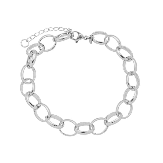Pulseira elos em aço inox