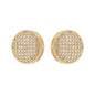 Brinco cravejado com zircônias banhado a ouro 18k - Biju & Cia.
