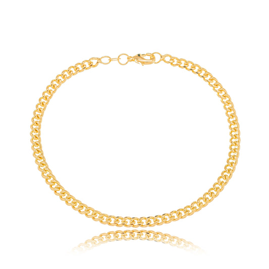 Pulseira lisa banhada a ouro 18k - Biju & Cia.