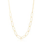 Gargantilha oval banhada a ouro 18k - Biju & Cia.