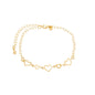 Pulseira corações banhada a ouro 18k - Biju & Cia.