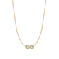 Gargantilha infinito com zircônias banhada a ouro 18k