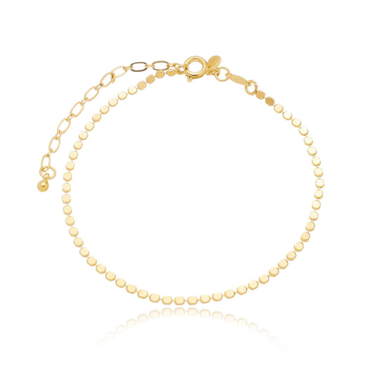 Pulseira de bolinhas banhada a ouro 18k - Biju & Cia.