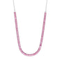 Gargantilha choker com zircônias rosas em aço inox - Biju & Cia.