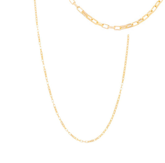 Corrente cartier quadrada banhada a ouro 18k - Biju & Cia.