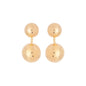 Brinco com duas bolas lisas banhado a ouro 18k - Biju & Cia.