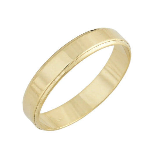 Aliança de compromisso de 4mm banhada a ouro 18k - Biju & Cia.