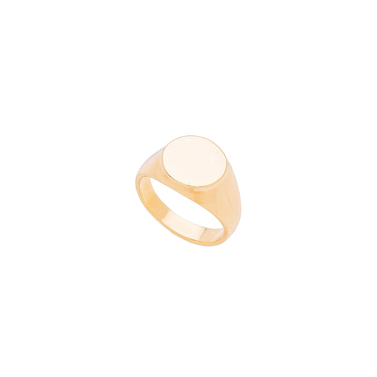 Anel liso redondo banhado a ouro 18k - Biju & Cia.