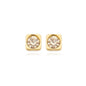 Brinco quadrado baby banhado a ouro 18k