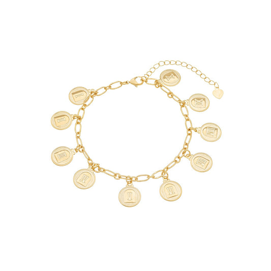 Pulseira dez mandamentos banhada a ouro 18k - Biju & Cia.