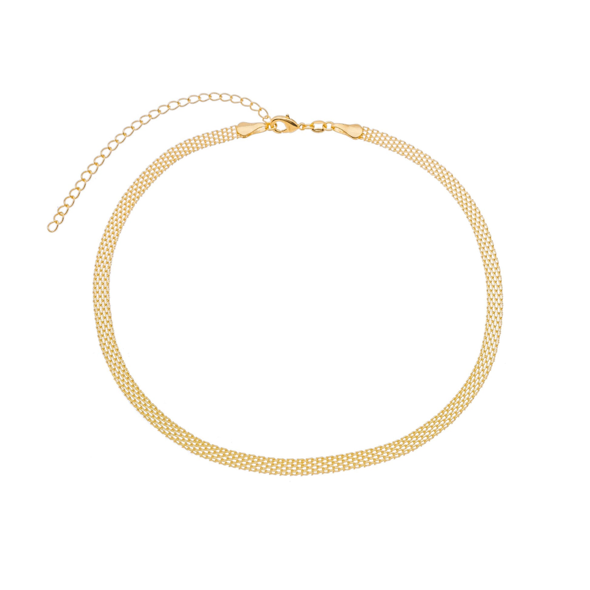 Choker redinha banhada a ouro 18k - Biju & Cia.