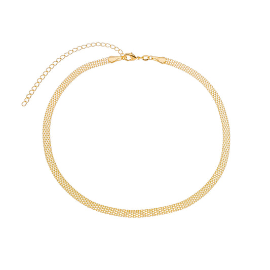 Choker redinha banhada a ouro 18k - Biju & Cia.